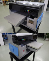 Mesin Cetak UV Flatbed Jucolor New Desktop A3 Presisi Tinggi Bersertifikasi CE untuk Casing Ponsel, Pulpen, Laptop, dan Tabung USB