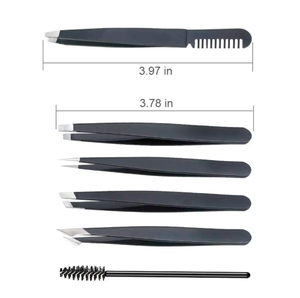 Ensemble de pinces à sourcils en acier inoxydable de haute qualité OEM professionnel 4PCS par ANAAIF ENTERPRISES - Product Image 2