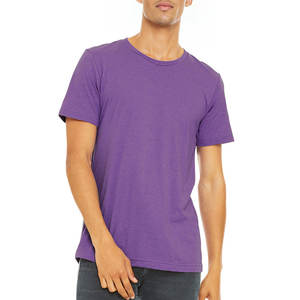 Bella Canvas Color púrpura hombres camiseta puro algodón Color púrpura camiseta suave algodón manga corta Unisex Tri-blend tees-camisetas - Product Image 1