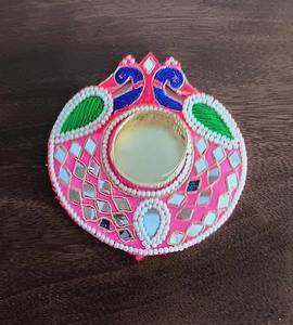 เชิงเทียนแขวนรูปดอกบัวทำด้วยมือทำจากพลาสติกอินเดียสำหรับงานแต่งงานและดิวาลีตกแต่งบ้านกลางแจ้ง - Product Image 1