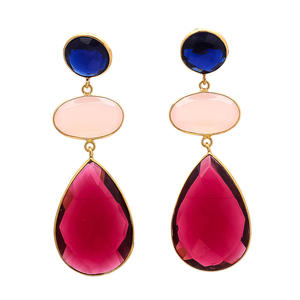 Pendientes chapados en oro de 18 quilates de plata esterlina más vendidos fabricante de joyería fina Demi para mujer y pendiente de niña - Product Image 1