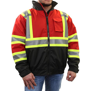 SMASYS Mens Hi Vis Reflective Safety Chaqueta de invierno Ropa DE TRABAJO 2 en 1 Fleece Ropa de trabajo de alta visibilidad Chaqueta impermeable - Product Image 3