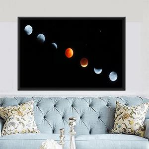 ภาพพิมพ์บนผ้าใบลายดวงจันทร์อันงดงาม: งานศิลปะตกแต่งพื้นที่สไตล์โมเดิร์น,1P:กรอบสีดำ - Product Image 1