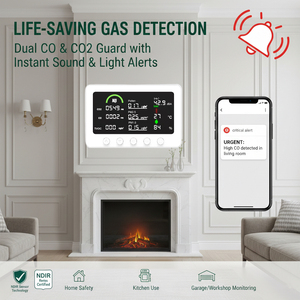 Controlador Inteligente Tuya IoT 10-em-1, <span class=keywords><strong>Monitor</strong></span> de Qualidade do Ar, Saída de Relé RS485 Modbus RTU para Sistemas HVAC em Casa e Escritório - Product Image 2