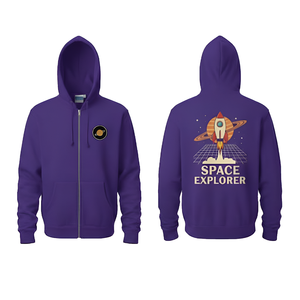 เสื้อฮู้ดซิปผู้ชายคุณภาพพรีเมียม ผ้าฝ้าย 100% สำหรับฤดูหนาว ทรงหลวม สไตล์แฟชั่นแนวสตรีท รักษ์โลก ระบายอากาศได้ดี รับผลิตตามแบบ - Product Image 1