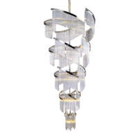 Lustre moderne en métal et cristal nickelé de luxe italien, pour hôtel, restaurant, escalier, grande villa, luminaire suspendu personnalisé