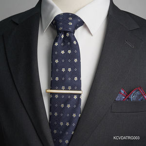 [Tinh Vu Collection] Clip de Corbata de Lujo para Hombre, Chapado en Oro de 18K - Piedra Preciosa de Ágata Blanca Facetada Fengshui (KCVDATRG003) - Vietnam - Product Image 3