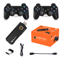 Hot X8 Game Stick 4K 3D Jeux Arcade Rétro Consoles de jeux vidéo Double contrôleur Android 12 HD TV Double système