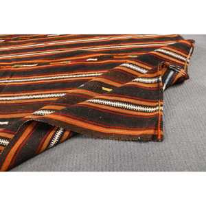 4.9x7.2 ft Turkish Vintage Rug, Area Rug, <b>Brown</b> Kilim Moroccan Rug - Product Image 4