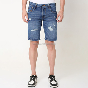 Nardon Apparel Eco-Friendly Sporty Custom <b>Men's</b> Summer <b>Jeans</b> Shorts Breathable Loose <b>Wide</b> <b>Leg</b> Mid Waist Solid Pattern Woven - Product Image 5