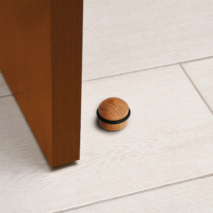 Fermaporta in legno adesivo/a vite, rotondo, rovere chiaro - Product Image 4