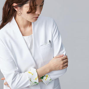 Uniforme d'hôpital tricoté par blouse blanche médicale de haute qualité de docteur professionnel pour des laboratoires - Product Image 4