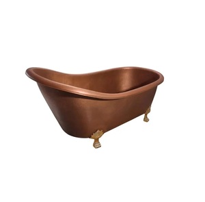 Bañeras de cobre para adultos de diseño antiguo de gran tamaño al por mayor más vendidas, bañeras de estilo moderno fabricadas. - Product Image 4