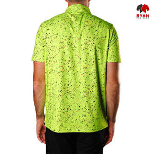 RYAN PRO GEAR Chemises polo personnalisées pour hommes Tissu en viscose/polyester tricoté anti-froissement Manches courtes Service OEM - Product Image 6