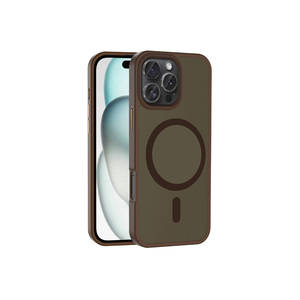 Coque de protection en silicone SAFA Sio pour iPhone 16 Pro, compatible MagSafe, finition mate, couleur or rose, design élégant - Product Image 1