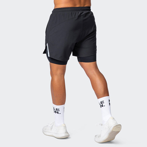 NUEVOS Shorts Deportivos 2 en 1 de Spandex/Algodón, Ropa de Gimnasio, Compresión Personalizada, Secado Rápido, Transpirables, Ecológicos para Hombre - Product Image 4