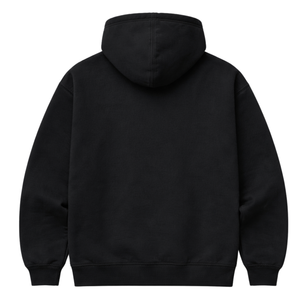 Sudadera con Capucha Extra Grande para Hombre, Color Negro Azabache, 100% Algodón, Logotipo Personalizado, Hombros Caídos, Estilo Urbano, Sudadera de Invierno - Product Image 4