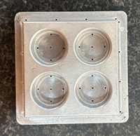 Moule à quatre cavités rond de haute qualité de la marque Sembro M0013, produit en aluminium