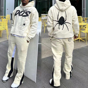 Conjunto de ropa deportiva unisex de 2 piezas ajustado a medida, chándal Vintage para correr con técnicas de diamantes de imitación estampados para el ejercicio de verano - Product Image 1