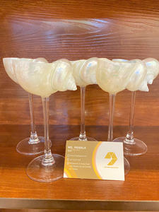 Verres de coquille naturelle en verre de vin de coquillage de luxe pour des événements côtiers et des stations de plage modernes du Vietnam - Product Image 4