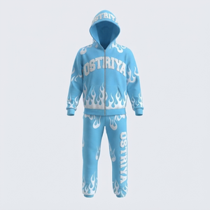 <b>Top</b> Manufacturer High Quality Hot Selling Full Sleeves Hooded <b>Zipper</b> Front Letter Casual Wear Quick Dry Men's Fashion Tracksuit - Product Image 3