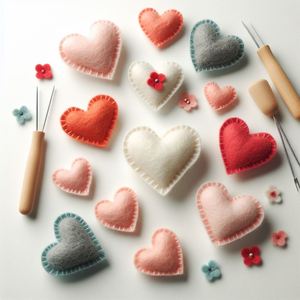 Arte de Pared de Fieltro con Diseño Floral Intrincado del Himalaya, Adorno Elegante en Forma de Corazón para Decoración Navideña del Hogar, Forma de Árbol de Navidad - Product Image 5