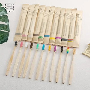 Brosse à dents en bois biodégradable super douce pour adultes Charbon de bambou naturel avec poils doux - Product Image 6