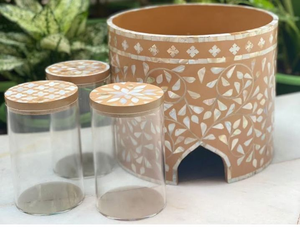 Boîte à bonbons et à en-cas cylindrique élégante, grande taille, qualité supérieure, conteneur de rangement pour bonbons par Decor World Expo - Product Image 3