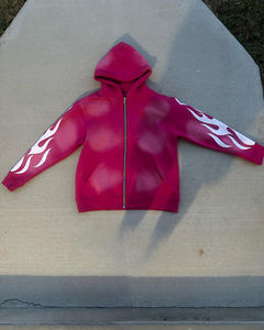 Sweat à capuche pour homme en polaire tricoté thermique coupe-vent à impression numérique multicolore d'hiver - Product Image 2