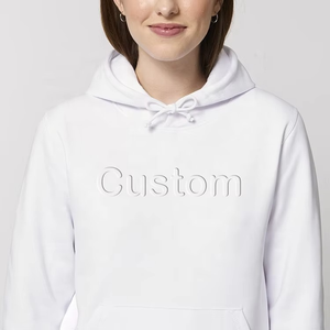 Haute demande en gros personnalisé 3d en relief éponge française col rond unisexe sweat femmes gaufrage sweats à capuche - Product Image 2