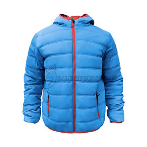 Vestes bomber matelassées en nylon personnalisées en gros, logo personnalisé, chaudes, rembourrées, softshell, à capuche, en coton, coupe-vent, vêtements pour hommes - Product Image 1