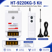Interrupteur à distance sans fil 5KM 1 voie IP11 40A 75-265V avec antenne externe pour pompe moteur HONEST HT-9220KG-1