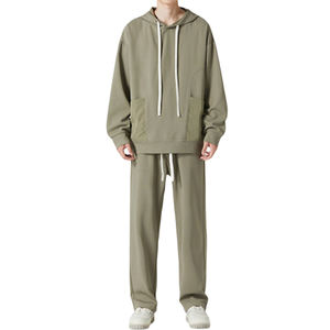 Conjunto Deportivo de Dos Piezas para Hombre, Estilo Casual Urbano, Invierno, Premium, Personalizado, con Capucha, Grueso, Transpirable, de Felpa - Product Image 3