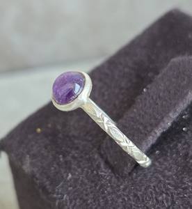 แหวนเงินทำมือเป็น925อัญมณีอินเทรนด์อเมทิสต์เครื่องประดับสำหรับงานแต่งงานของขวัญสำหรับผู้หญิง - Product Image 5