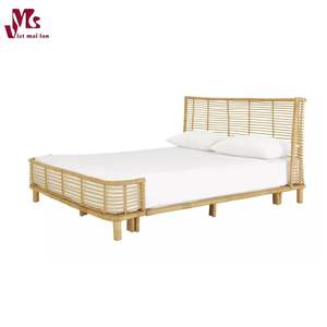 Wholesale Adjustable Height Craftsman Style <b>Wicker</b> Single Rattan <b>Bed</b> <b>Frame</b> Natural Furniture Made in Vietnam - Product Image 6
