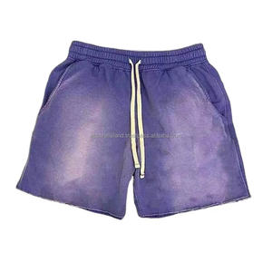 Shorts de sport vintage délavés à l'acide, respirants, écologiques, en toile, à séchage rapide, personnalisables (OEM) pour l'été - Product Image 1