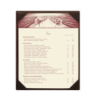 Kulit papan menu Restoran mewah cetak emas logo kustom kustom