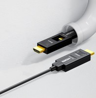 25m HDMI Abnehmbares 2-Port-Anschlusskabel AM zu DM Micro 4K 1080P Stecker zu Stecker HDMI Glasfaserkabel