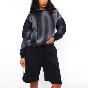 Vente en gros de sweat-shirt vierge avec lavage minéral pour femmes sweat à capuche surdimensionné avec lavage vintage à l'acide pour femmes - Product Image 1