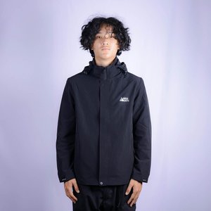 Chaqueta rígida vintage de verano con cremallera y soporte resistente al agua a prueba de viento Fitness impreso poliéster nailon algodón interior para exteriores - Product Image 1