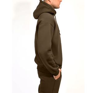 Oferta especial 100% chándales de algodón para hombre personalizado en blanco con capucha ajuste suelto logotipo personalizado conjuntos de Jogger con cordón a los mejores precios - Product Image 3