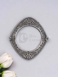 Pure Brass Party Wear <b>Silver</b> Look <b>Bangle</b> Free Size Openable Oxidized <b>Bracelet</b> Adjustable Handmade Bulk Product - Product Image 2