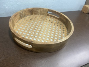 ถาดเสิร์ฟไม้ลายนามธรรมทันสมัย ขนาดสั่งทำ งานแฮนด์เมด ยั่งยืน ใช้เป็นแจกันตั้งโต๊ะ สำหรับตกแต่งบ้าน-ดีว่า - Product Image 3