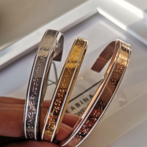 Latón pulido dorado personalizado, acero inoxidable ajustable con brazalete grabado Ayatul Kursi para hombres y mujeres a precio barato - Product Image 2