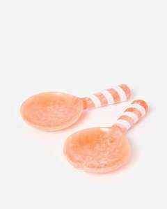 Ensemble de couverts en résine de conception récente, pinces à salade en résine, ustensiles de cuisine, outils à salade pour la maison, l'hôtel, le restaurant, cuillère et fourchette en résine ambrée - Product Image 2