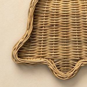 ถาดหวายรูปทรงระฆังสำหรับคริสต์มาส งานฝีมือสานด้วยมือ ถาดเสิร์ฟสำหรับเทศกาล ของตกแต่งบ้านสไตล์ธรรมชาติสำหรับคริสต์มาส - Product Image 2