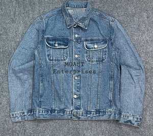 Veste en jean vintage personnalisée pour l'hiver Streetwear formel et décontracté avec broderie imprimée patchwork et décoration de boutons - Product Image 3