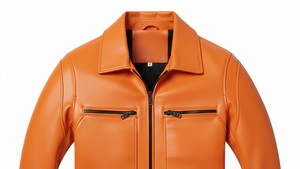 Chaqueta Larga de Cuero Urbana para Hombre con Cuello de Lona |   Logotipo Personalizado OEM |   Ropa de Primavera y Otoño - Product Image 3