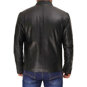 Chaqueta de Motociclista de Cuero de Alta Calidad, Chaqueta Personalizada y Elegante para Hombre - Product Image 4