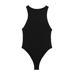 Body de una pieza de calidad superior 2025, nuevo traje de baño transpirable sin mangas, traje de baño de verano liso informal personalizado para mujer - Product Image 2